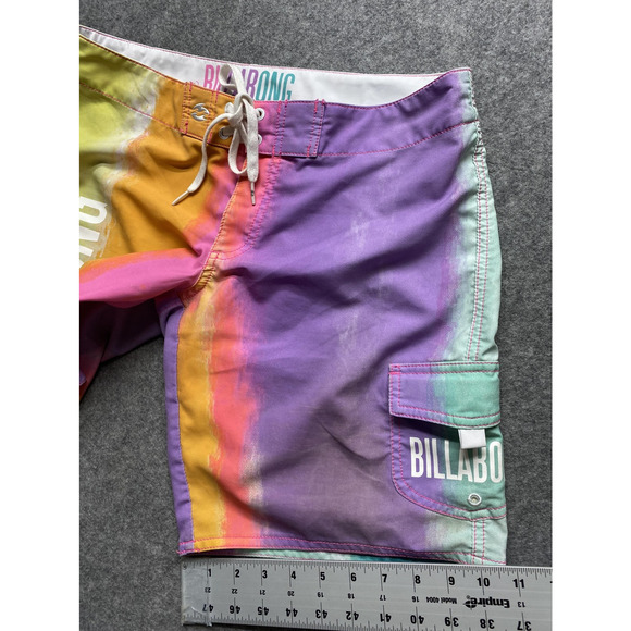 Billabong Shorts Womens Size 9 Multicolor Boardshorts Swim Surf Rainbow Ombre - Picture 7 of 16
